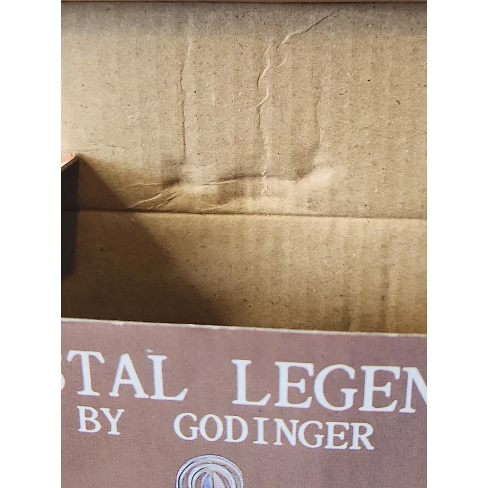 Vintage Godinger Crystal Legends Petite Gothic Clock 24% Lead Crystal Open Box